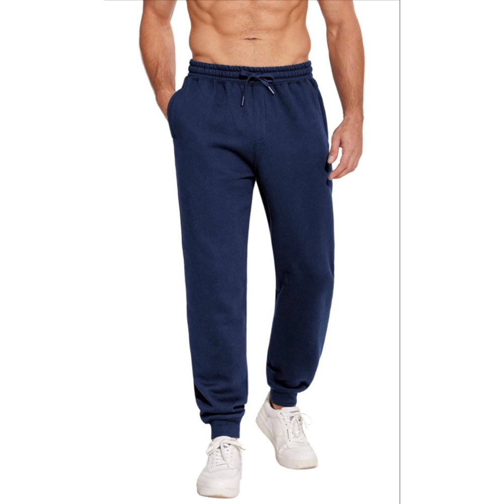 NEW Navy PINSPARK Men's Fleece Lined Pockets Athletic Joggers Pants 2X